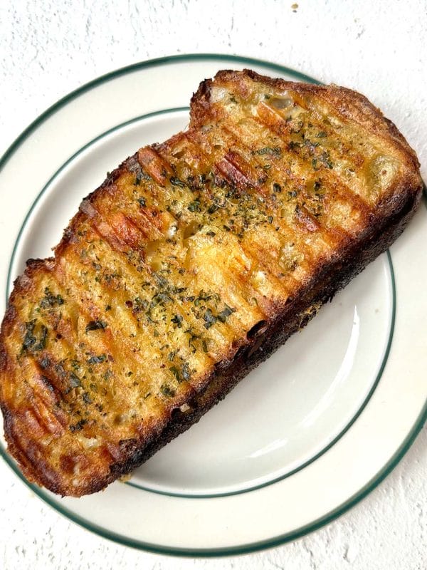 Basil butter two-cheese toastie