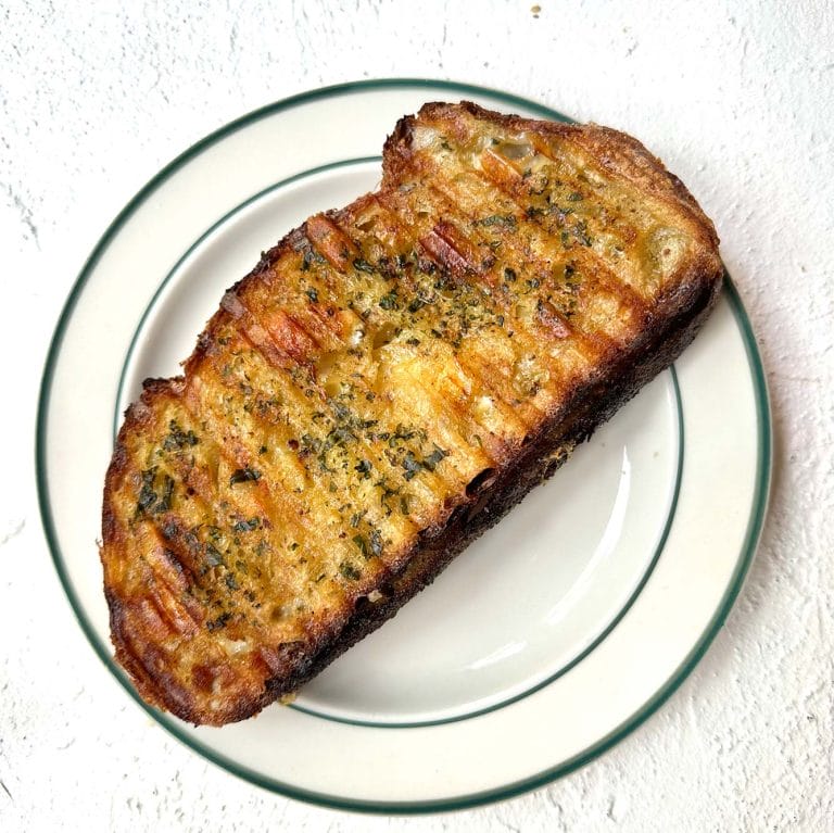 Basil butter two-cheese toastie