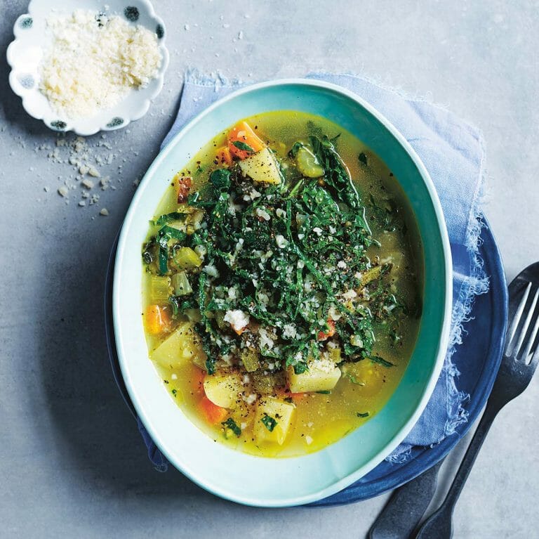 Blonde minestrone with white pepper from In Praise of Veg