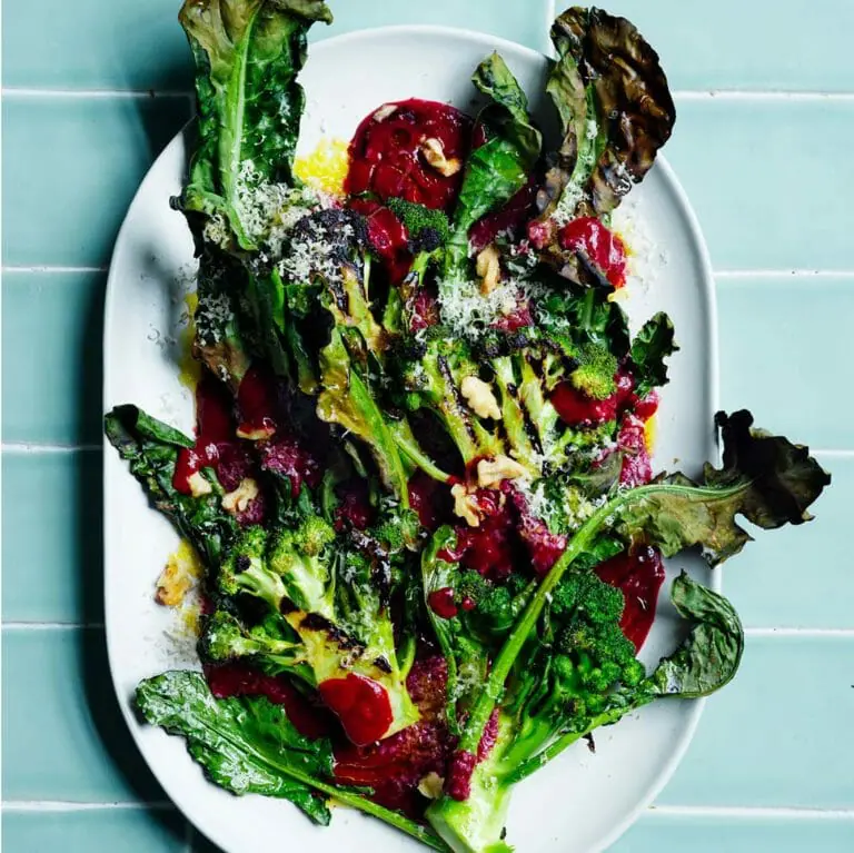 Broccoli steaks with tkemali from In Praise of Veg