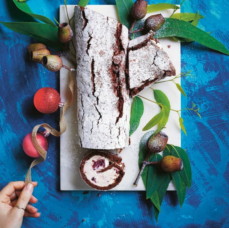 Cheerio cherry yule log from The Joy of Better Cooking