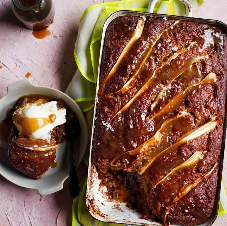 Four ginger parsnip sticky date pudding from In Praise of Veg