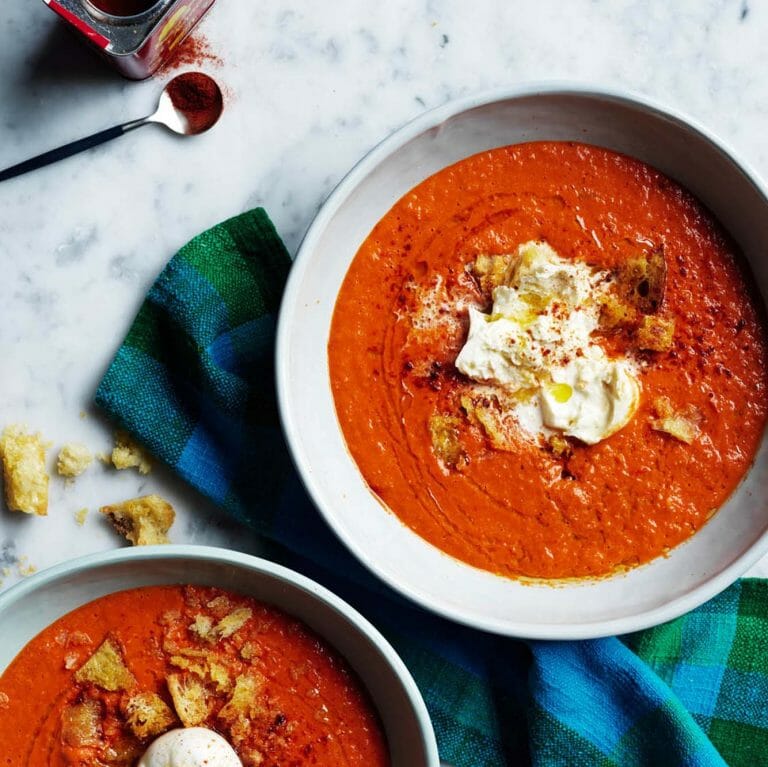 One pan romesco soup from In Praise of Veg