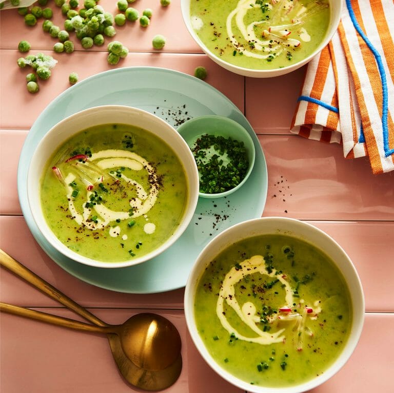 Pea and radish velouté