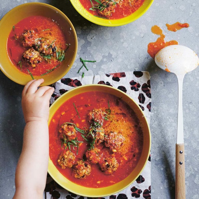 That’s a spiky meatball tomato soup