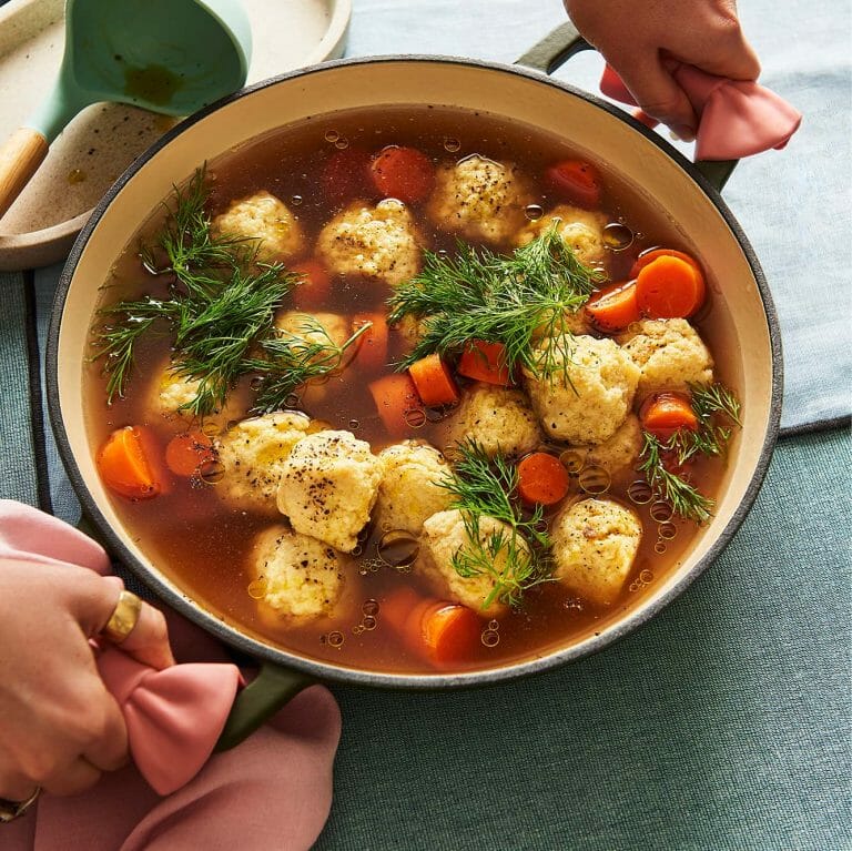 Veg scrap soup with leftover bread dumplings