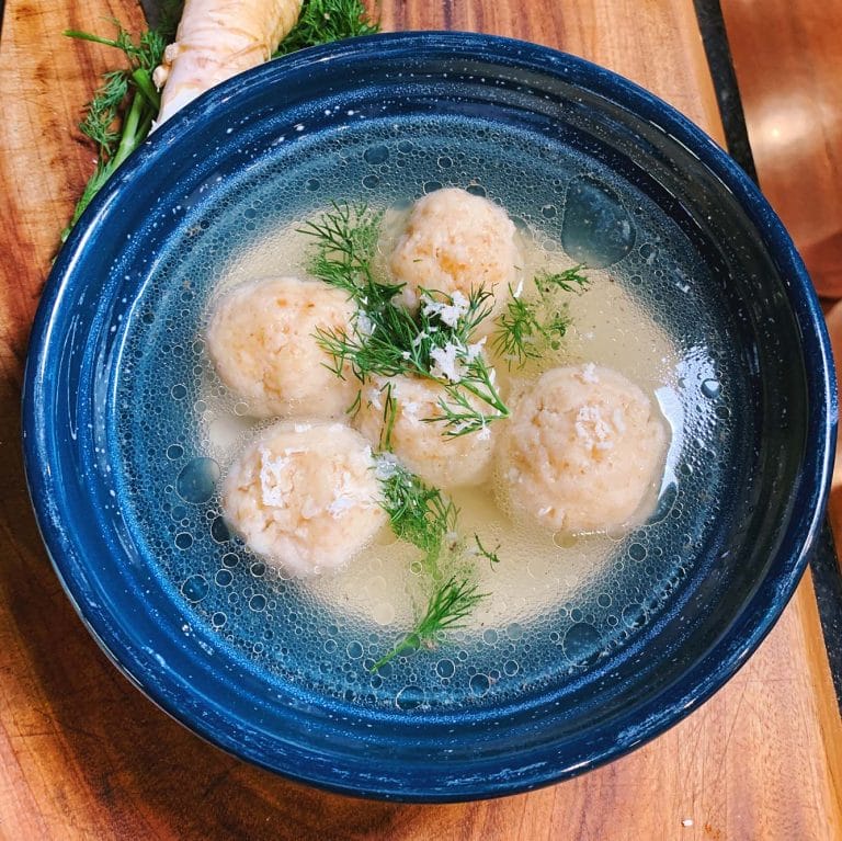 Matzah ball soup