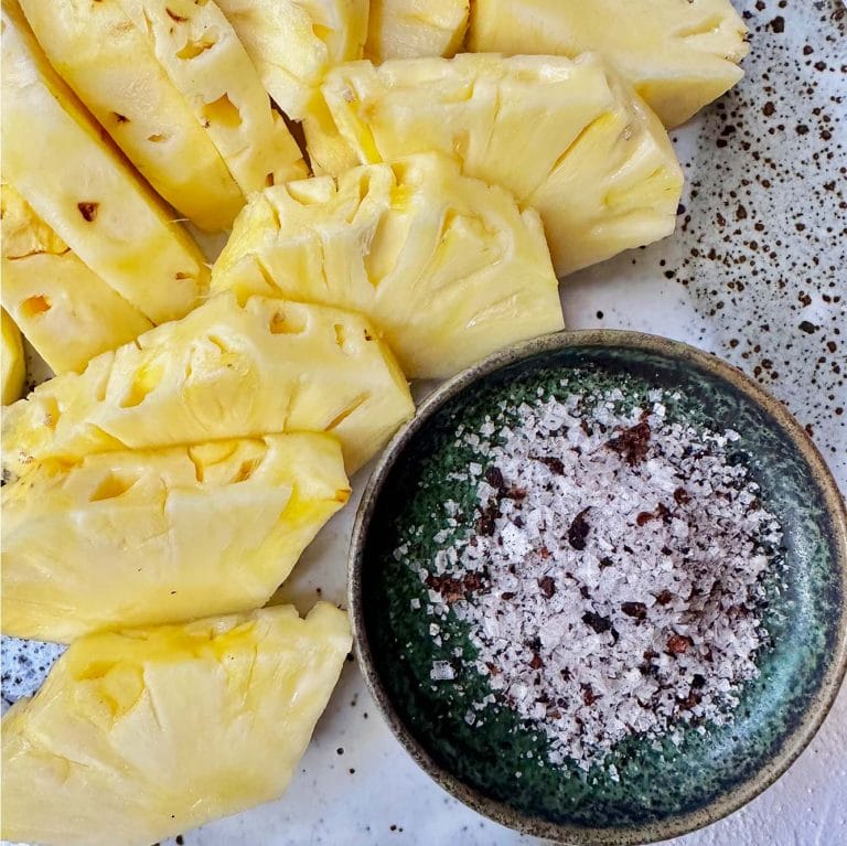 Tropical fruit dipping salt with pepperberry